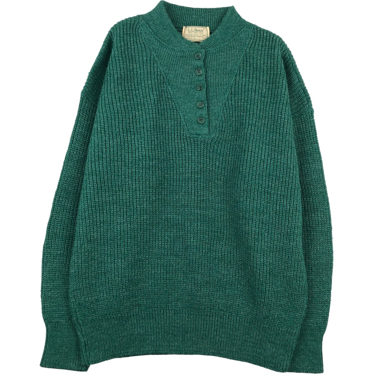 古着 80年代 エルエルビーン L.L.Bean HIGH TREK YARN ヘンリーネック アクリルニットセーター USA製 レディースXL相当 ヴィンテージ/eaa613735