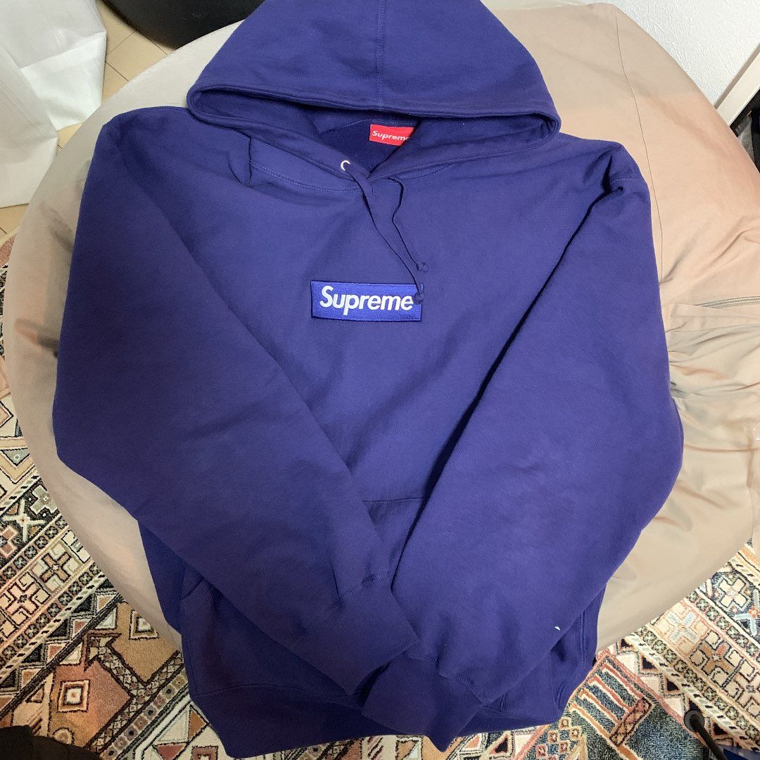 Supreme Box Logo Hooded Sweatshirt "Washed Navy" (21FW)