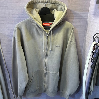 Supreme Small Box Zip Up Hooded Sweatshirt "Grey" (26FW)