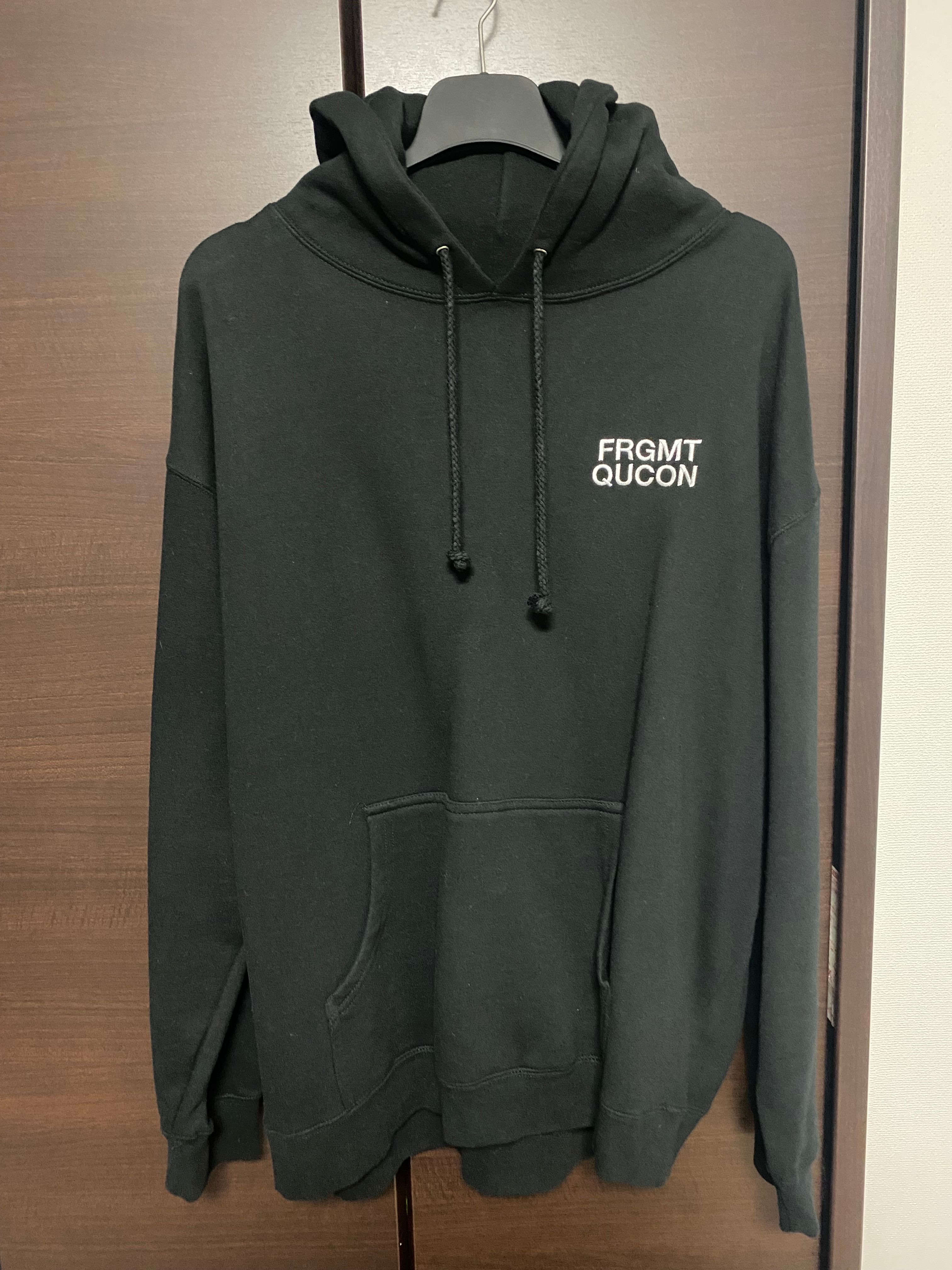 QUCON x FRAGMENT HOODIE TYPE-01 BLACK