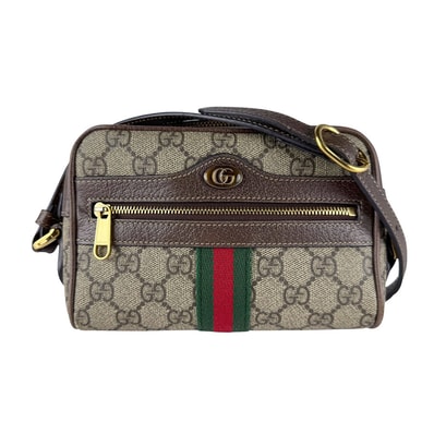 グッチ GUCCI ショルダーバッグ オフィディア GGスプリームキャンバス ブラウン レディース 517350【中古】 z10681