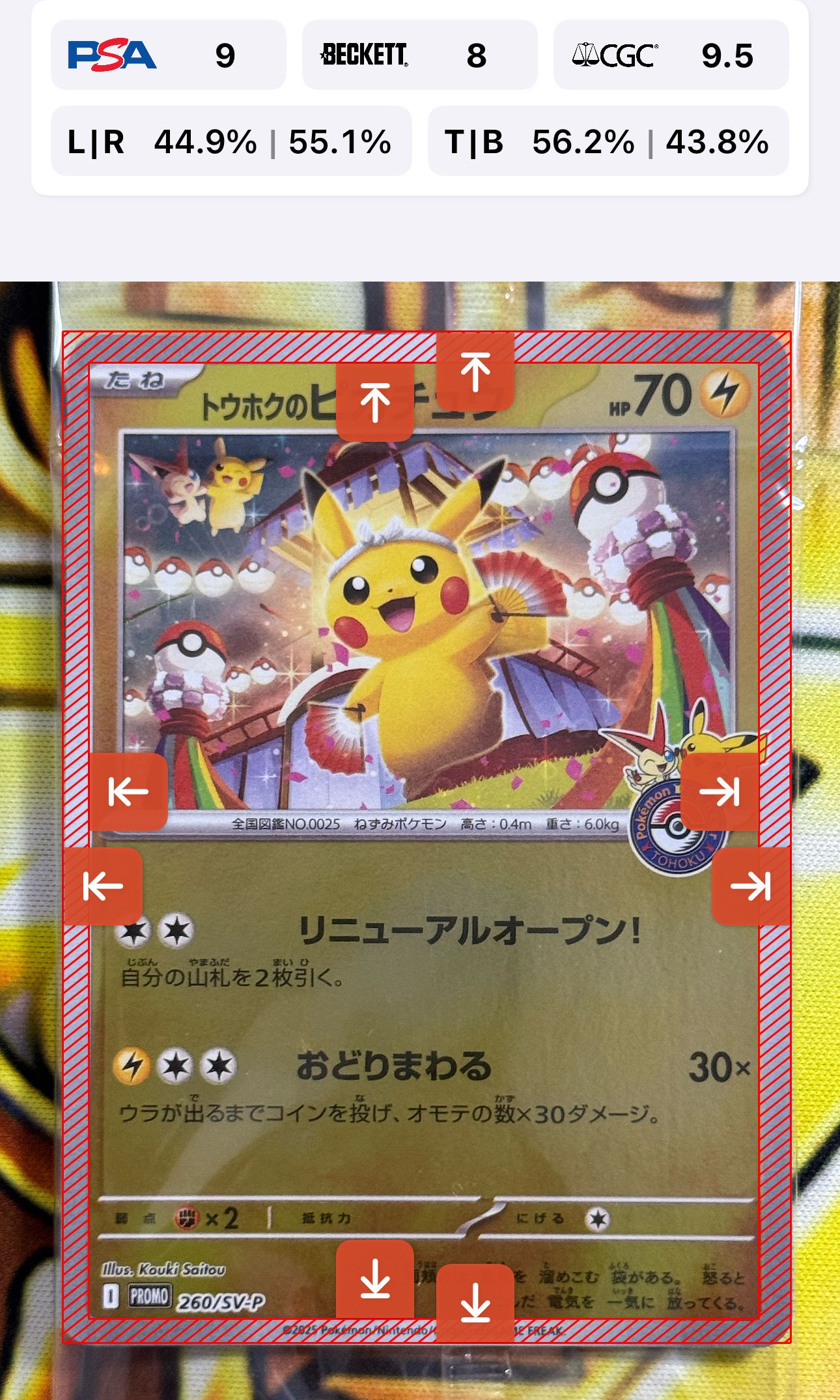 トウホクのピカチュウ P [SV-P 260](スペシャルBOX「ポケモンセンタートウホク」)