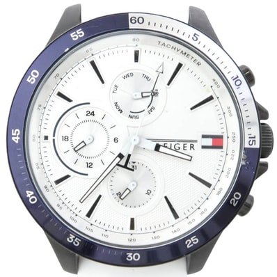 TOMMY HILFIGER トミーヒルフィガー 時計 1791723 BANK バンク ラバーバンド クォーツ ブラック系 ホワイト系【中古】