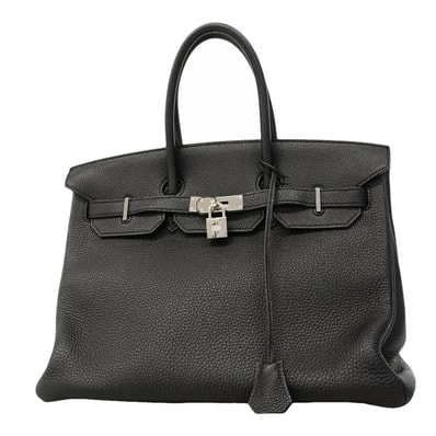 ★SALE【6gd3796-h】エルメス ハンドバッグ バーキン35 トゴ ブラック シルバー金具 □Q刻印【中古】レディース
