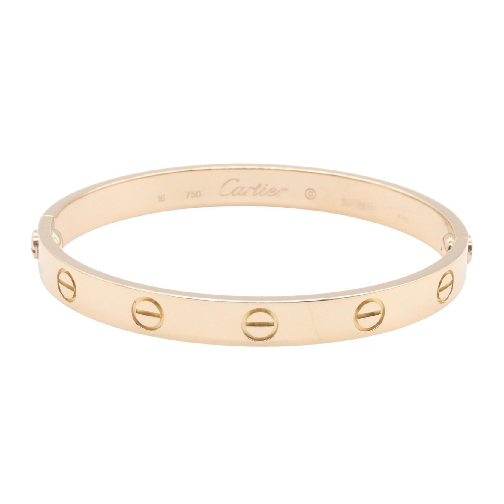 カルティエ CARTIER ラブブレス ブレスレット アクセサリー K18PG(ピンクゴールド) レディース ゴールド系 B6081717 【中古】