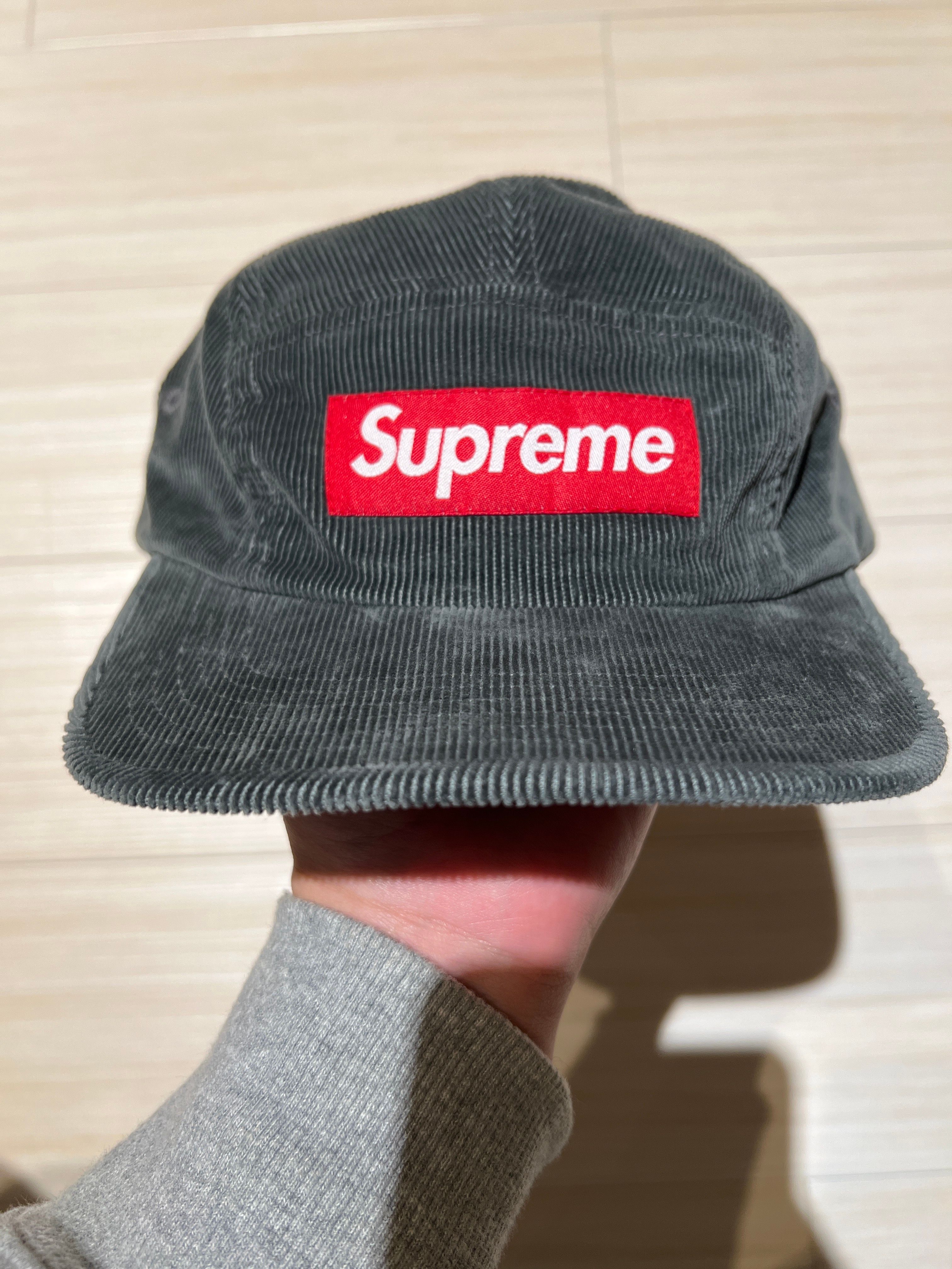 Supreme Corduroy Camp Cap "Grey" (23FW)