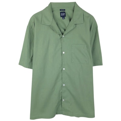 古着 00年代 ギャップ GAP MADE WITH LINEN 半袖 オープンカラー コットン×リネンシャツ ボックスシャツ メンズL相当/eaa655824