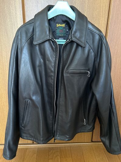 Supreme / Schott Leather Racer Jacket "Black"