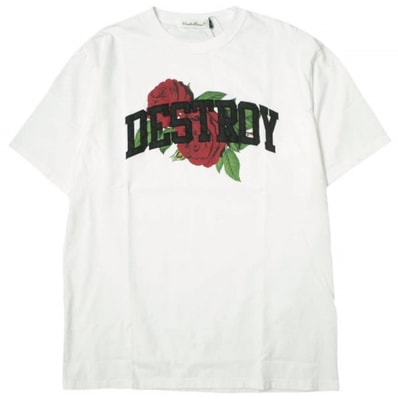 新品 UNDERCOVER アンダーカバー 23AW 日本製 S/S DESTROY ROSE TEE デストロイローズTシャツ UC2C3802 3 WHITE 半袖 薔薇 定価22,000円 トップス g22062
