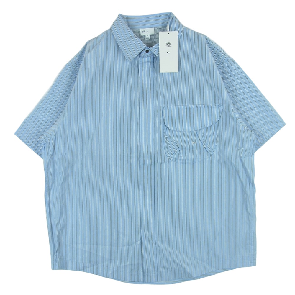 Goldwin ゴールドウィン 26SS GZ56105 Retroreflective Short Sleeved Shirt レトロ リフレクティブ ショート スリーブ 半袖 シャツ CHILL SAXE L 3【極上美品】【中古】