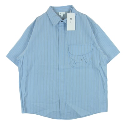 Goldwin ゴールドウィン 26SS GZ56105 Retroreflective Short Sleeved Shirt レトロ リフレクティブ ショート スリーブ 半袖 シャツ CHILL SAXE L 3【極上美品】【中古】