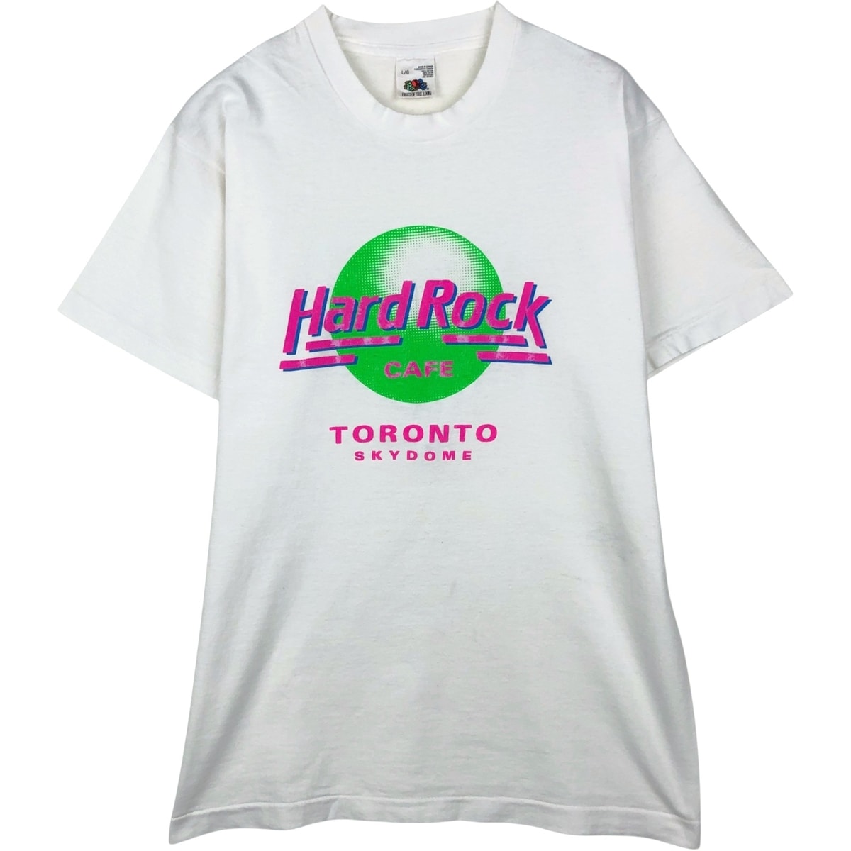 古着 90年代 フルーツオブザルーム FRUIT OF THE LOOM HARD ROCK CAFE ハードロックカフェ アドバタイジングTシャツ カナダ製 メンズL相当 ヴィンテージ/eaa640878