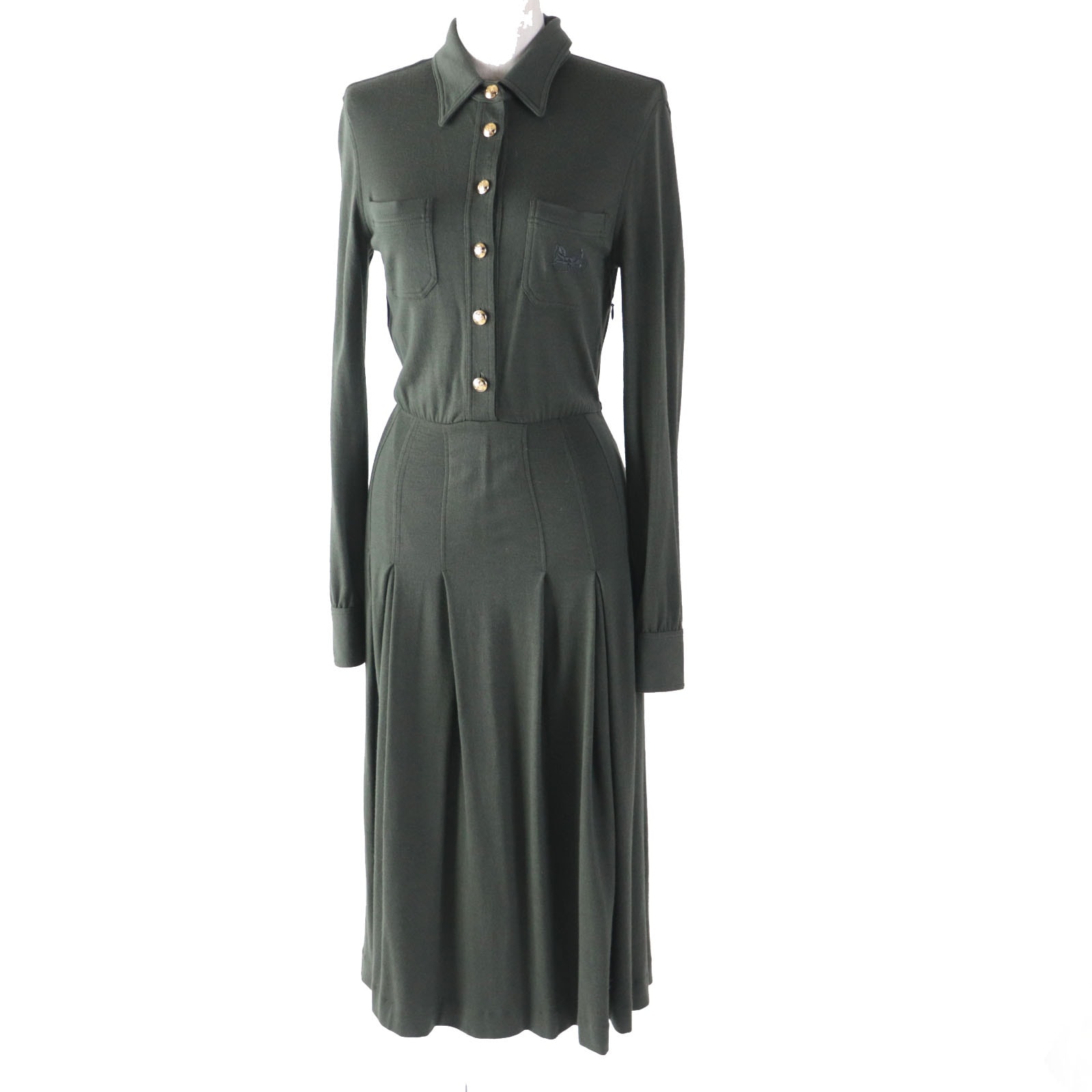 【ドンドン見直し】美品 セリーヌ
 ワンピース カーキ レディース XS