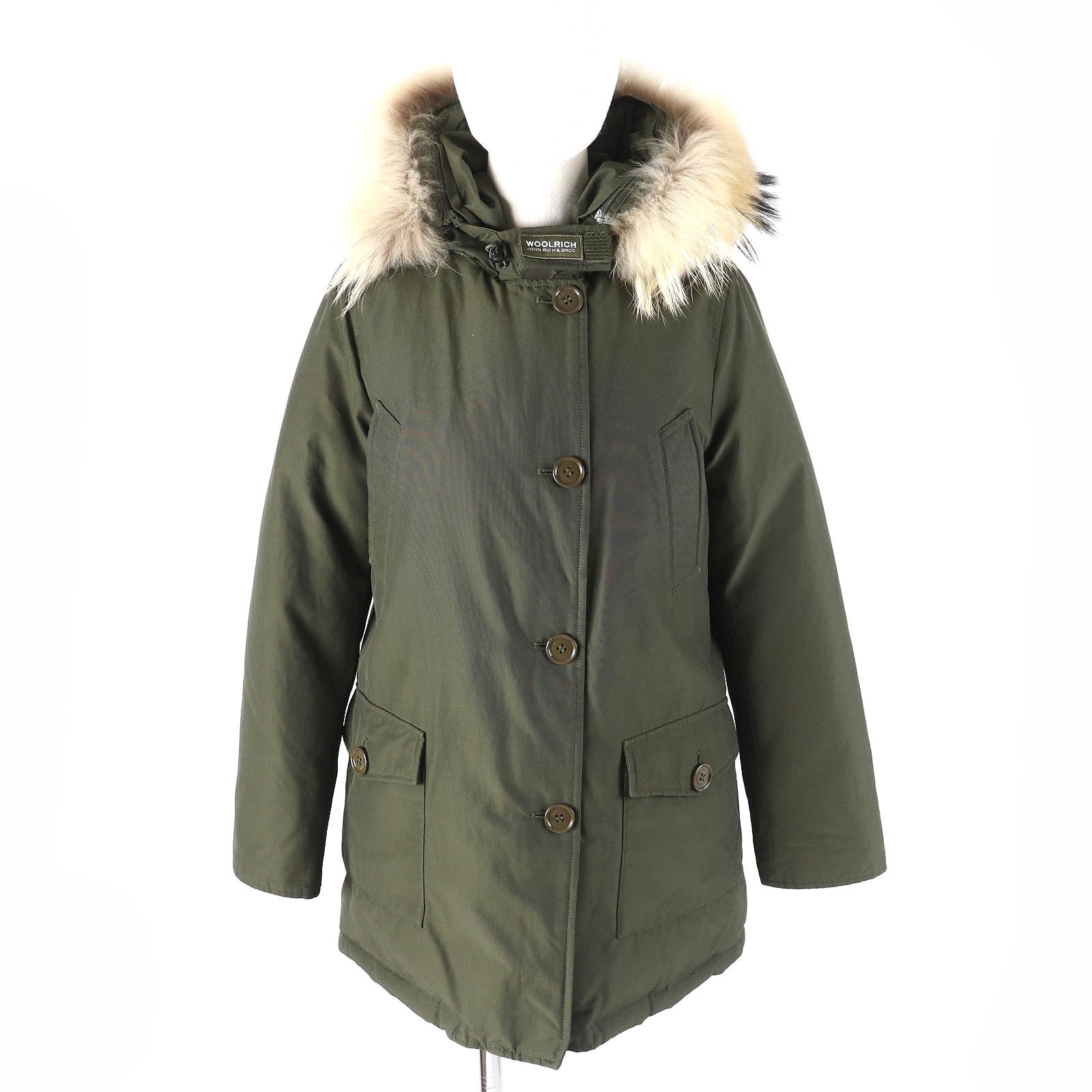 美品 ウールリッチ アークティックパーカー カーキ XS WWCPS2479D