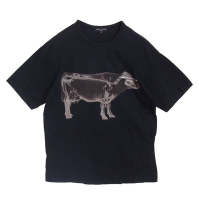 COMME des GARCONS HOMME コムデギャルソンオム 05SS HO-T016 AD2004 アニマルスケルトンプリント 半袖 Tシャツ ブラック系 M【中古】