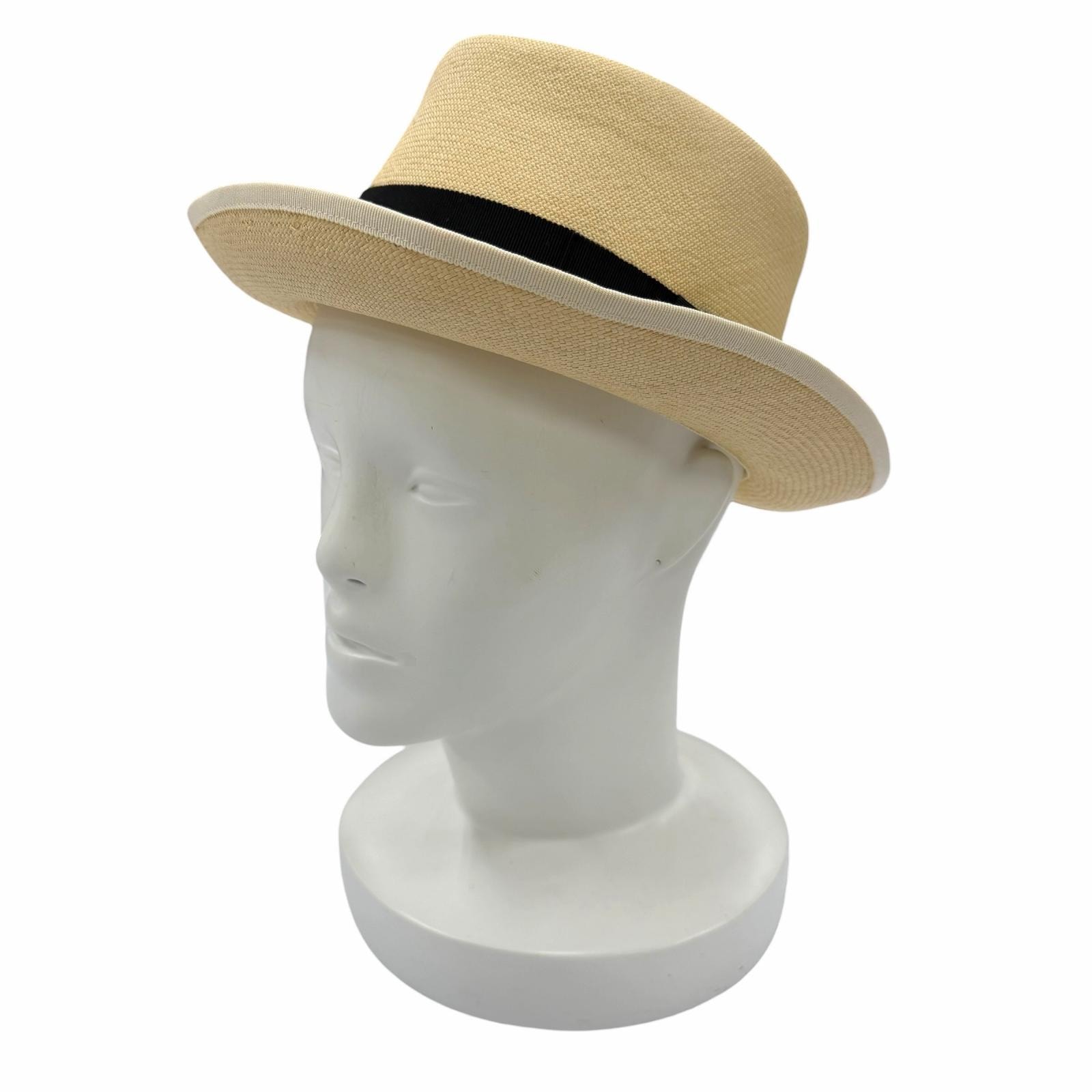 極美品 エルメス ハット ナチュラル レディース 57