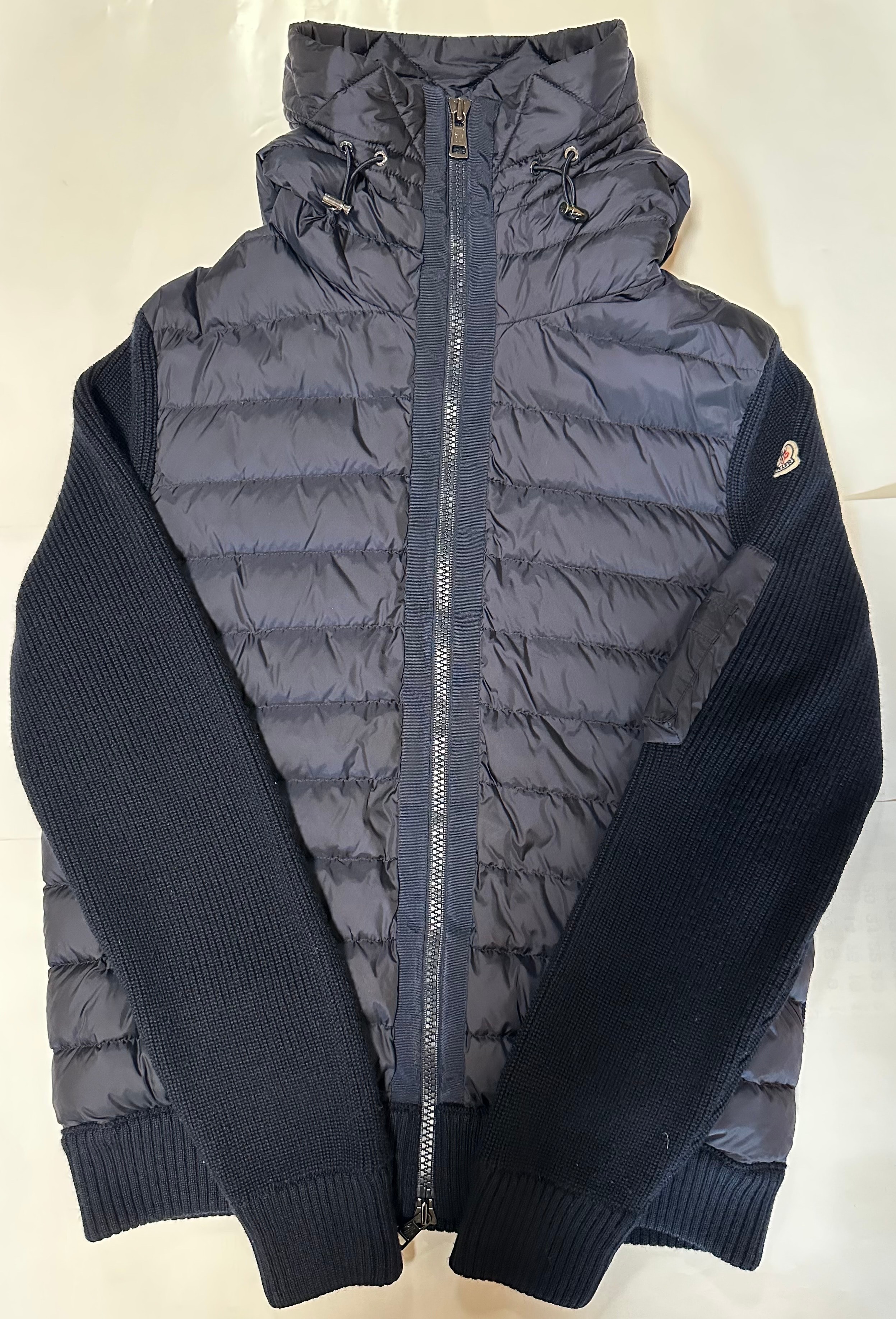 MONCLER Padded Zip-Up Cardigan "Navy Blue"