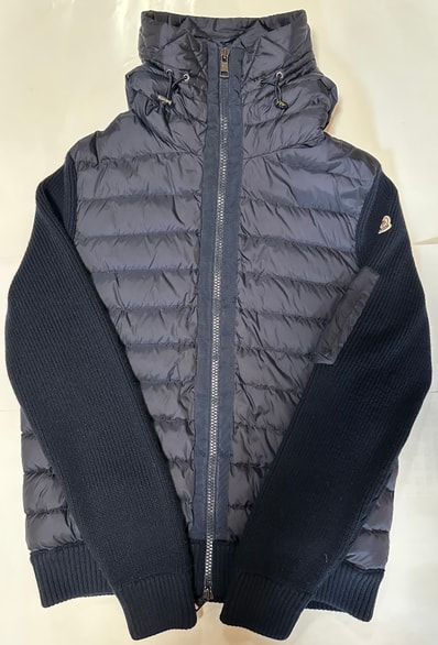 MONCLER Padded Zip-Up Cardigan "Navy Blue"