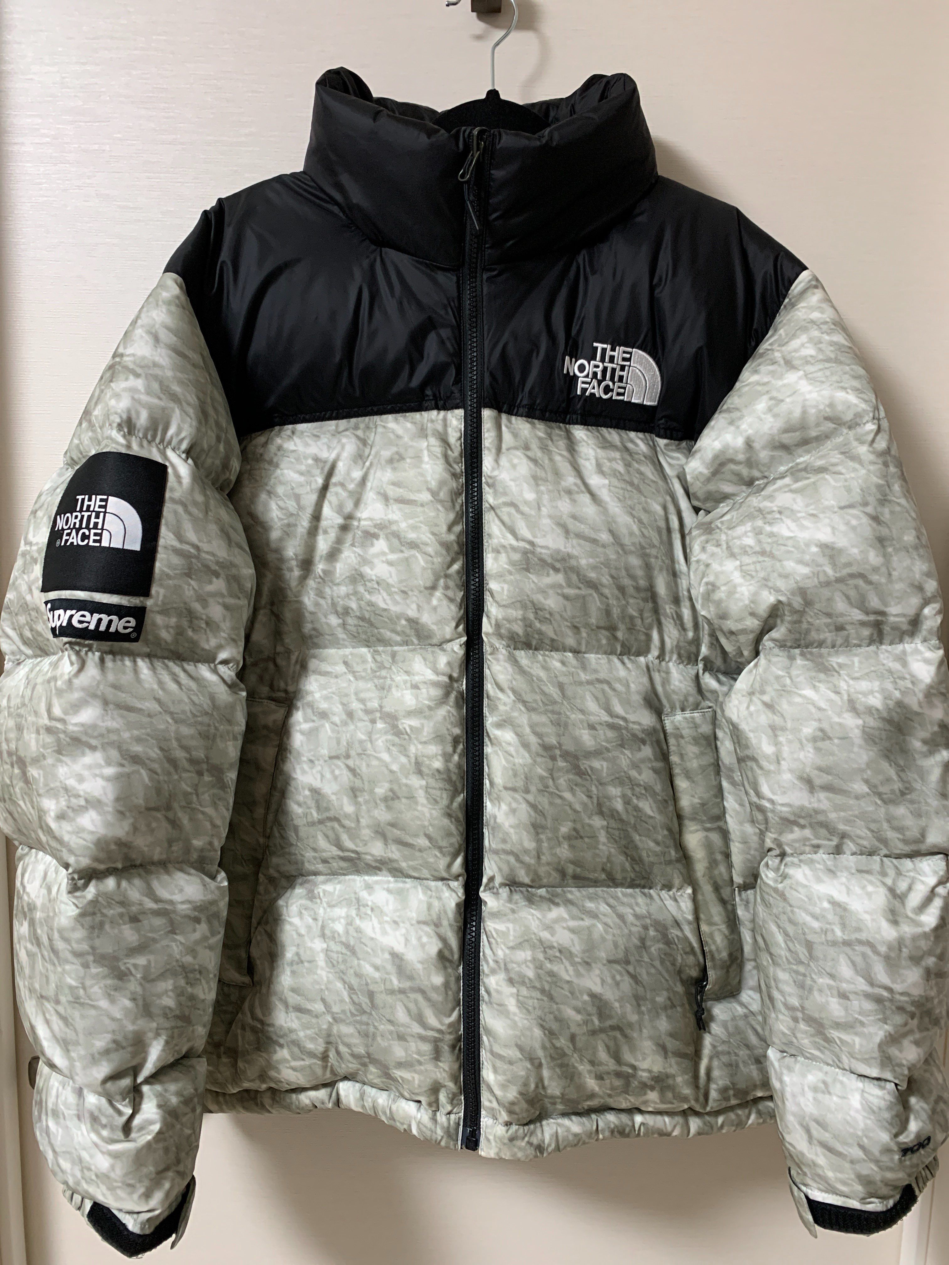 Supreme x The North Face Nuptse Jacket "White Paper Print"
