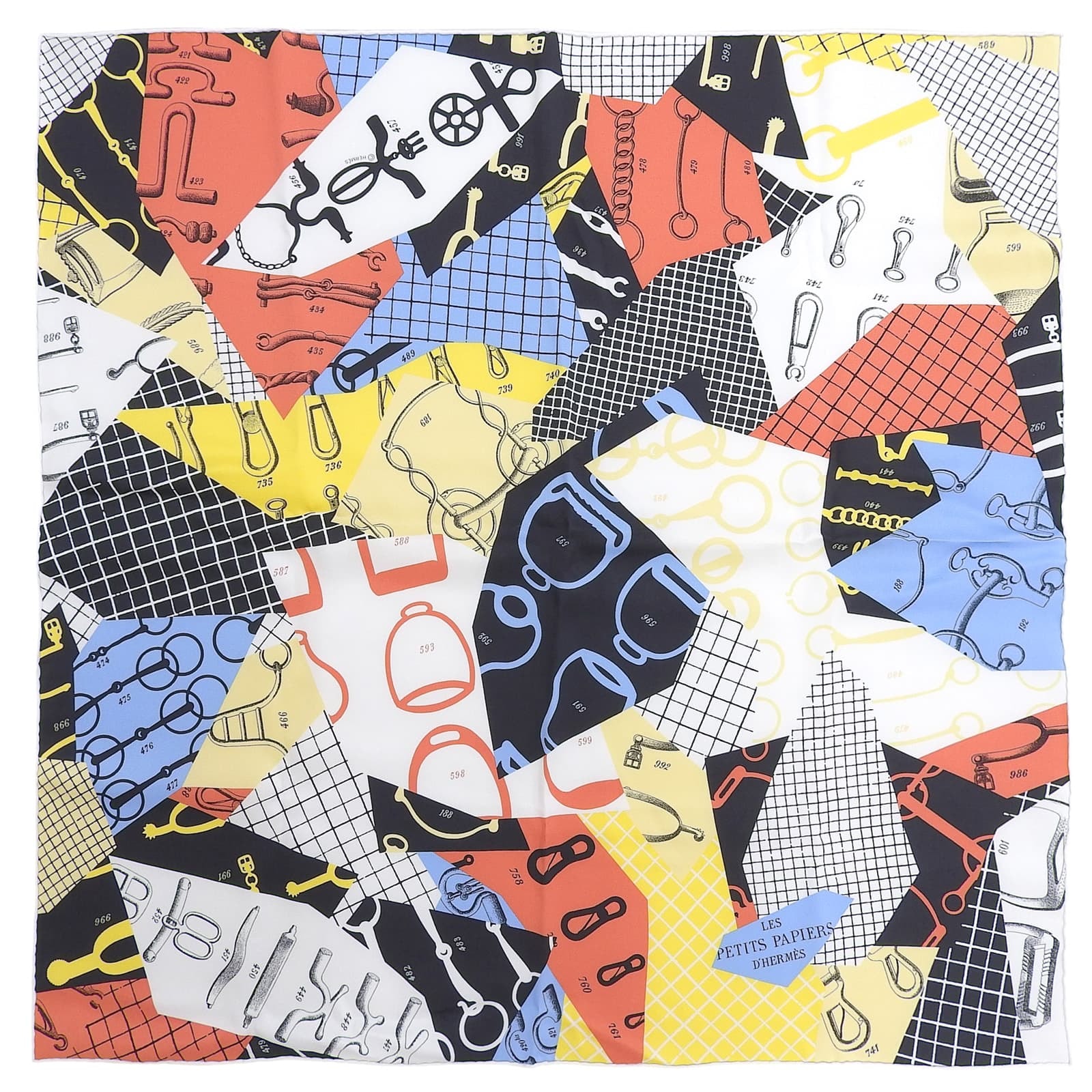 極美品 エルメス スカーフ カレ70 Les Petit Papier'd