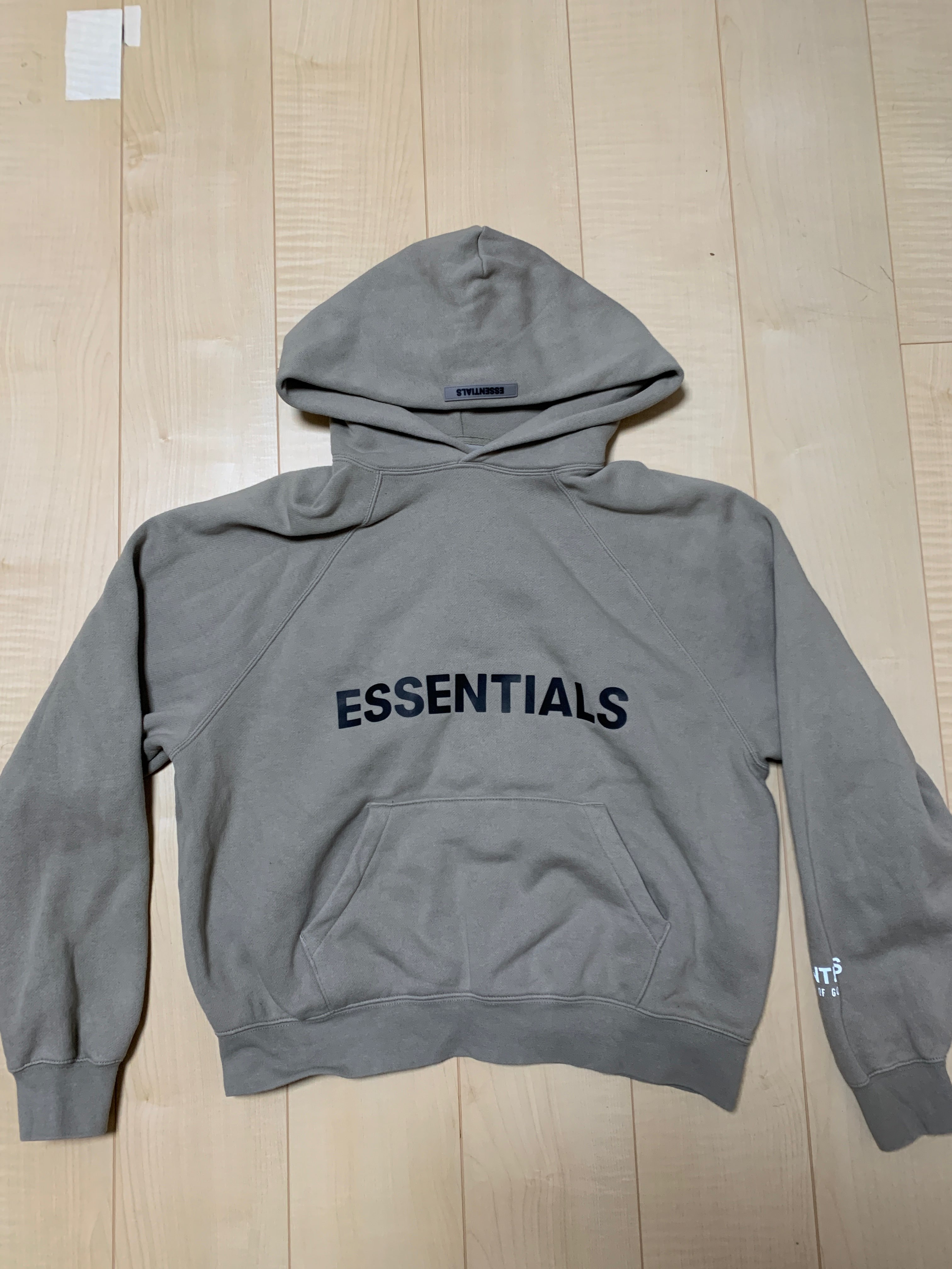 FEAR OF GOD ESSENTIALS 3D Silicon Applique Pullover Hoodie "Moss"