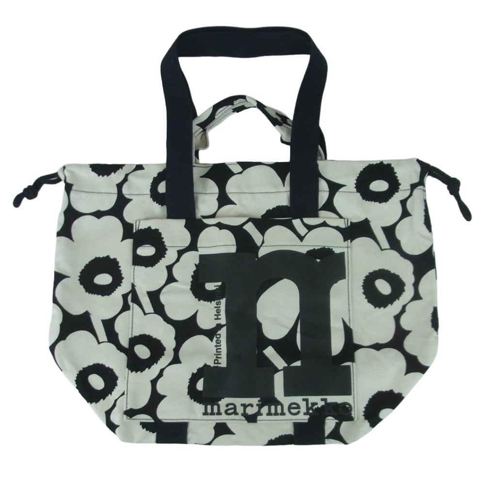 marimekko マリメッコ Mono City Tote Unikko トート バッグ オフホワイト系 ブラック系【中古】
