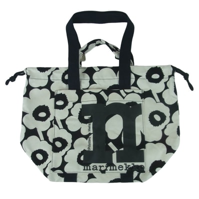 marimekko マリメッコ Mono City Tote Unikko トート バッグ オフホワイト系 ブラック系【中古】