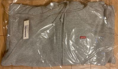 Supreme Small Box Zip Up Hooded Sweatshirt "Ash Grey"