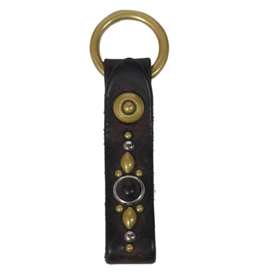 The REAL McCOY'S ザリアルマッコイズ その他アクセサリー スタッズ ベルトループ レザー キーホルダー ブラック系【中古】