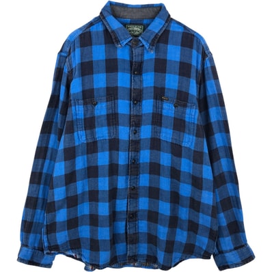 古着 ラルフローレン Ralph Lauren POLO COUNTRY ポロカントリー チェック柄 バッファローチェック 長袖 ライトネルチェックシャツ メンズXXL相当 レギュラーカラー/eaa647218