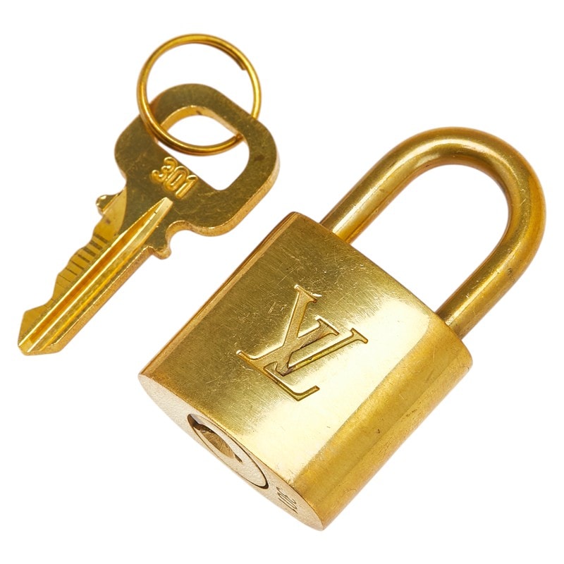 ルイ ヴィトン カデナ 南京錠 キー セット ゴールド メッキ レディース LOUIS VUITTON 【中古】