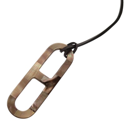 エルメス シェーヌダンクル シェル ウッド ブラウン グレー