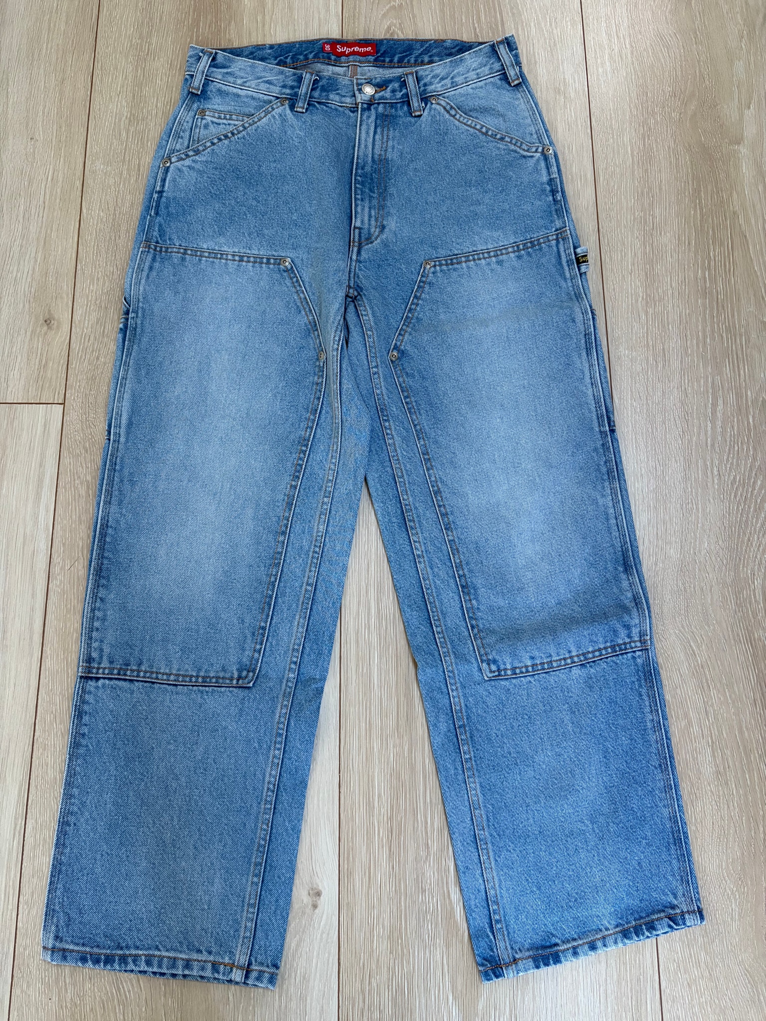 Supreme Double Knee Denim Painter Pant "Blue"