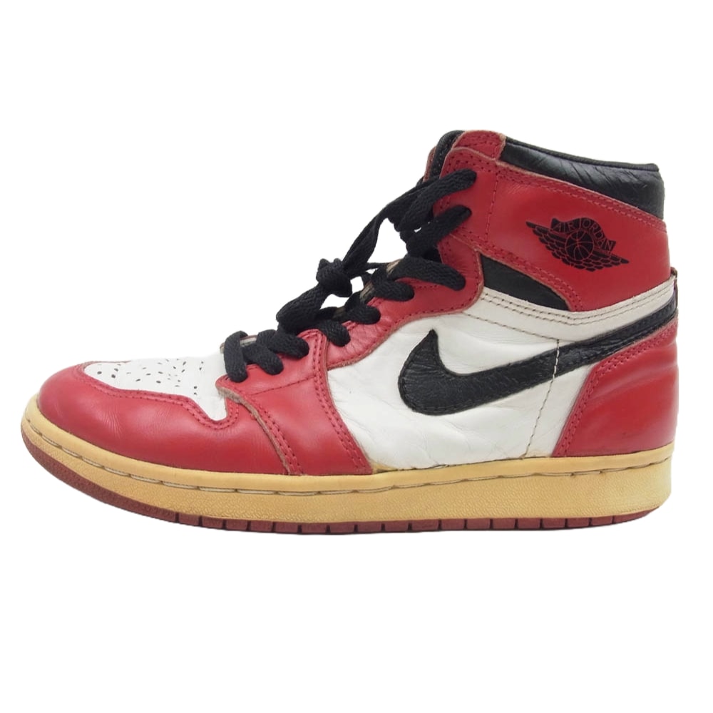NIKE ナイキ スニーカー 130207-101 ヴィンテージ 1994年製 復刻 AIR JORDAN 1 RETRO HIGH CHICAGO エアジョーダン1 シカゴ ハイカット スニーカー レッド系 ホワイト系 25cm【中古】