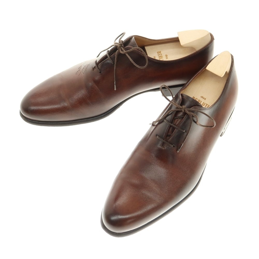【中古】ベルルッティ Berluti カリグラフィ アレッサンドロ ホールカット ドレスシューズ ブラウン【サイズ6 1/2】【メンズ】