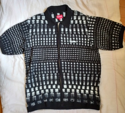 Supreme Open Knit Stripe Zip Polo Supreme Open Knit Stripe Zip Polo