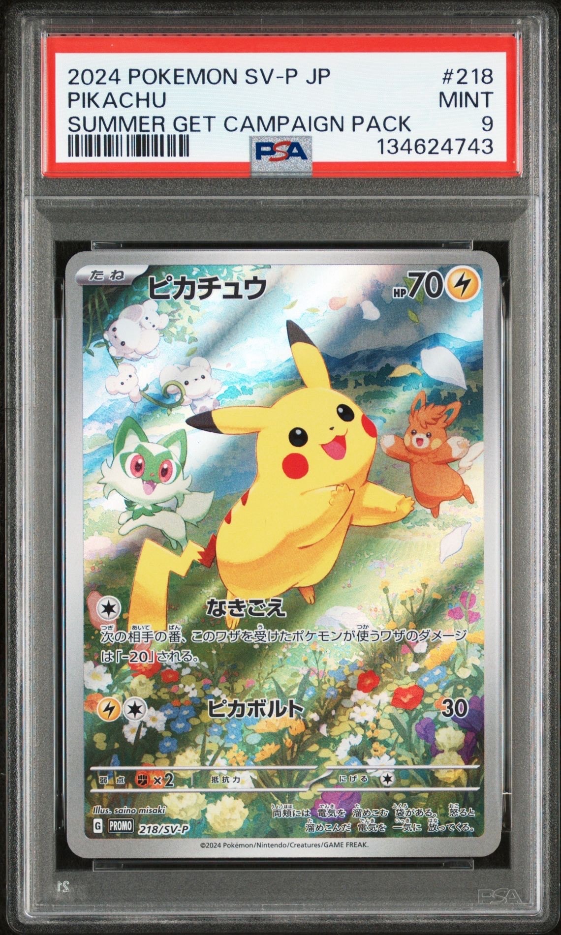 ピカチュウ P [SV-P 218](プロモカードパック「ポケカの夏がキタ!プロモカードGetキャンペーン!」)
