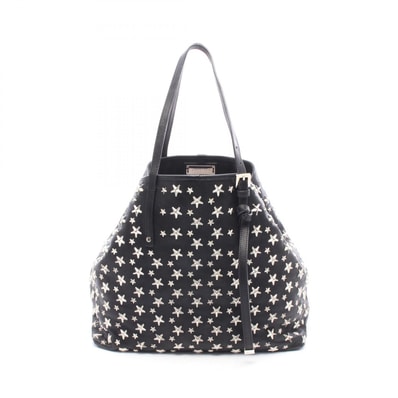 ジミーチュウ JIMMY CHOO SASHA サシャM スタースタッズ トートバッグ バッグ レザー レディース ブラック系 【中古】