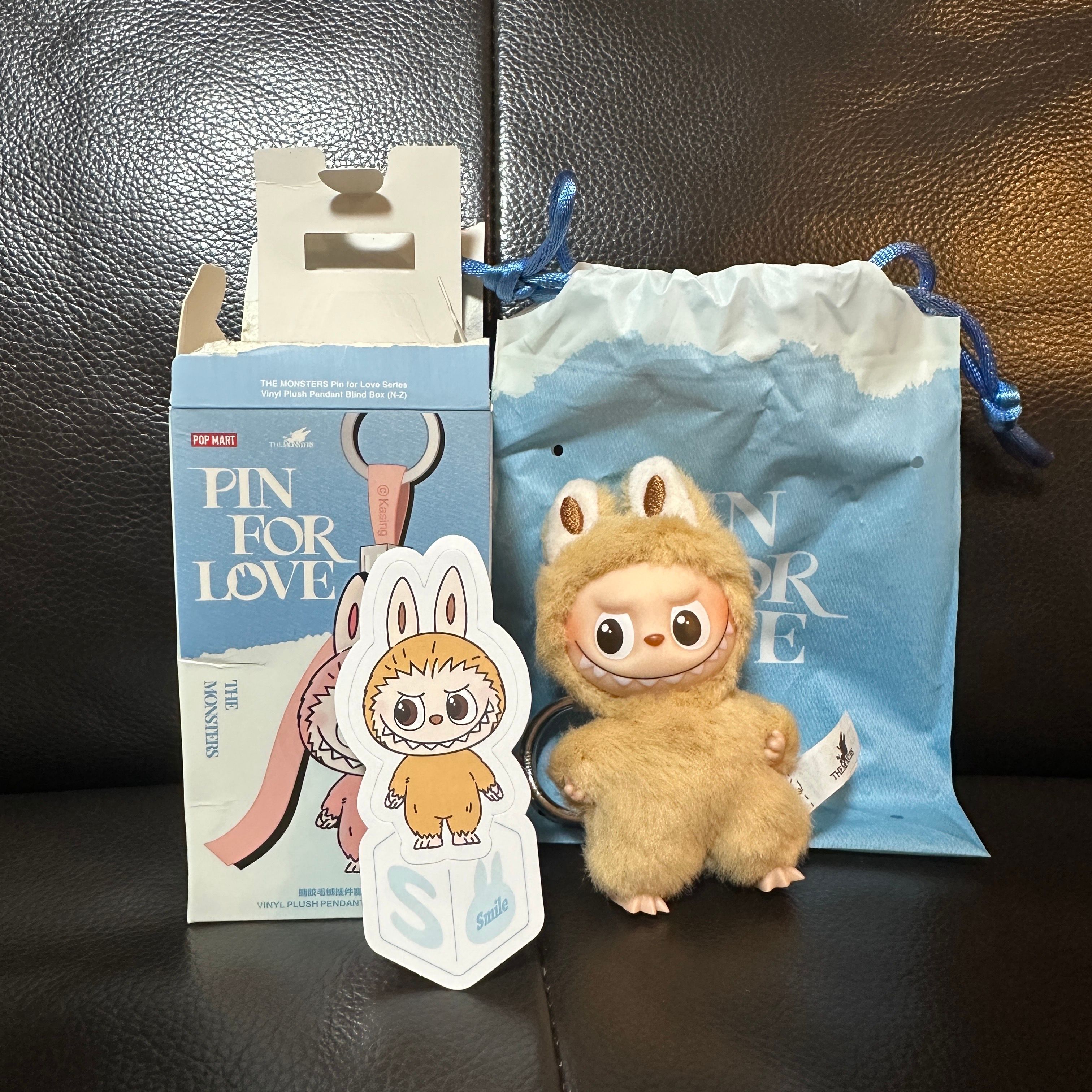 POP MART THE MONSTERS (LABUBU) Pin for Love Series-Vinyl Plush Pendant (N-Z) S