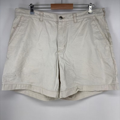 古着 パタゴニア patagonia ショートパンツ ワンポイントロゴ スタンドアップ ダック ハーフパンツ w38 ホワイト メンズ