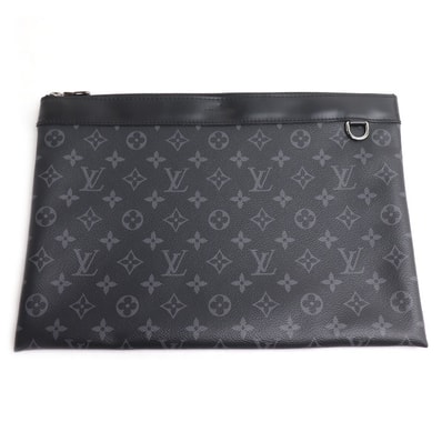 LOUIS VUITTON ルイ・ヴィトン ポシェット ディスカバリー クラッチバッグ モノグラムエクリプス ブラック M62291 TN3199 メンズ【中古】