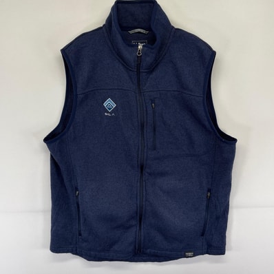 古着 エルエルビーン L.L.Bean ベスト フルジップ 刺繍 アウトドア ベターセータータイプ L ネイビー系 メンズ