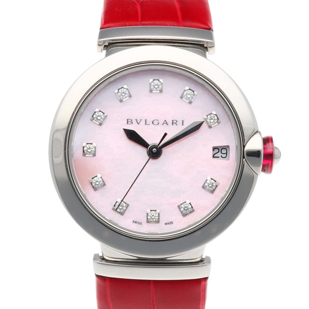 ブルガリ ルチェア 腕時計 時計 ステンレススチール  LU33C2SLD/11 自動巻き レディース 1年保証 BVLGARI  中古