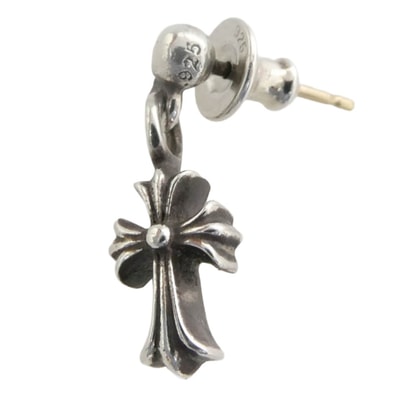 CHROME HEARTS クロムハーツ(原本無) ビヨンクール購入時証明書付属 DRP STCK CH CRS スタックCHクロス ドロップ ピアス シルバー系【中古】