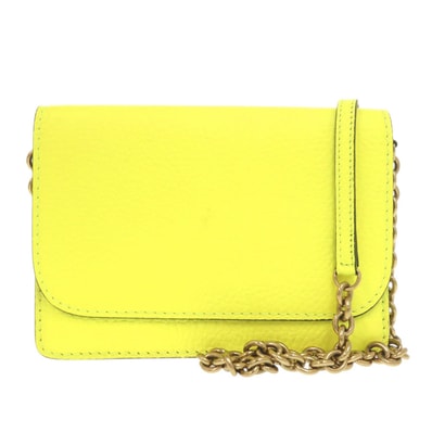 バーバリー ショルダーウォレット レザー ネオンイエロー