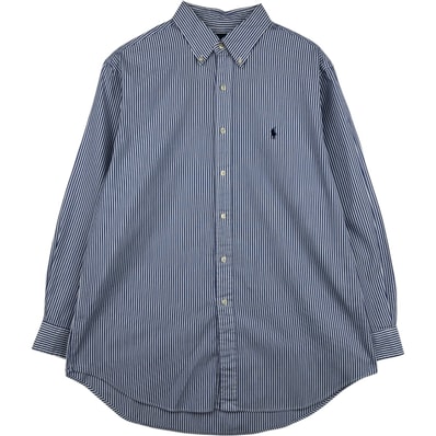古着 ラルフローレン Ralph Lauren CLASSIC FIT 長袖 ボタンダウンストライプシャツ メンズL相当/eaa643463