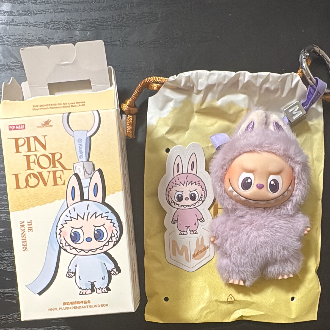 POP MART THE MONSTERS (LABUBU) Pin for Love Series-Vinyl Plush Pendant (A-M) E