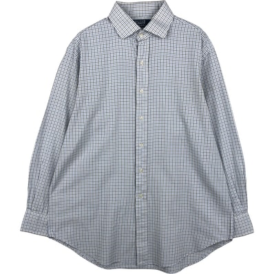 古着 ラルフローレン Ralph Lauren POLO by RALPH LAUREN REGENT CLASSIC FIT 長袖 コットンチェックシャツ メンズL相当 ワイドカラー/eaa614983