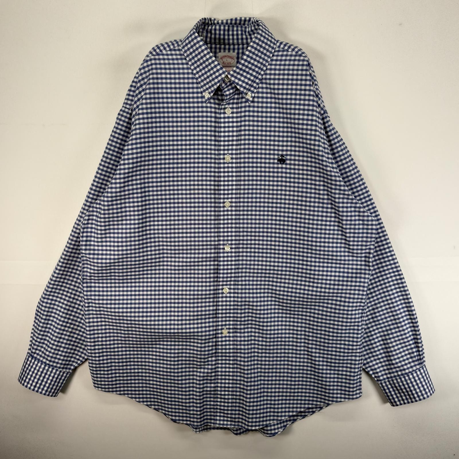 古着 ブルックスブラザーズ Brooks Brothers 長袖シャツ 刺繍 1818 L ブルー系 メンズ