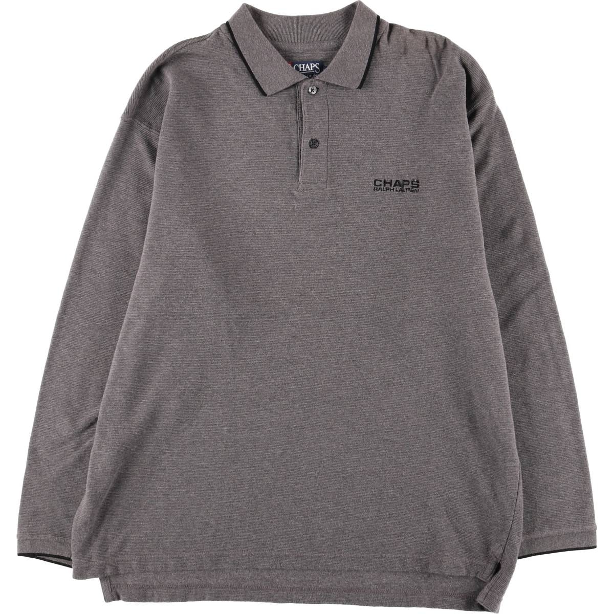 古着 90年代 ラルフローレン Ralph Lauren CHAPS チャップス 長袖 ポロシャツ メンズL相当 ヴィンテージ/eaa522445